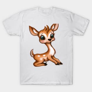 Cute Deer Drawing T-Shirt